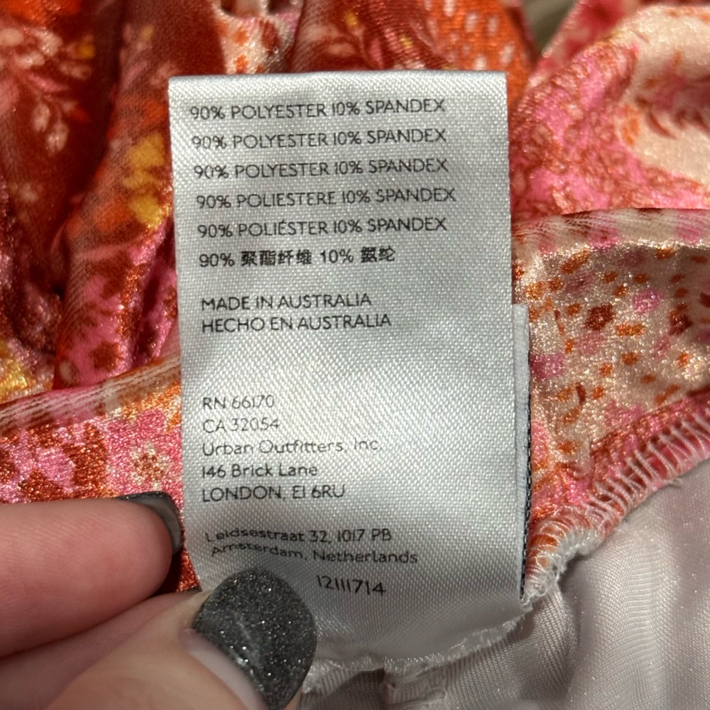 Flare Street Velvet Flare Pant XL Geometric Floral Retro 70 Boho Festival Hippie - Picture 13 of 16